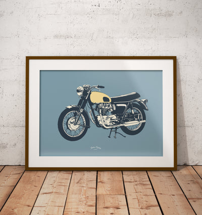Classic British Motorcycle 'Cafe Racer' print
