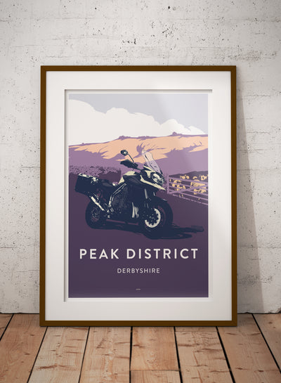Triumph Tiger Peak District travel poster print