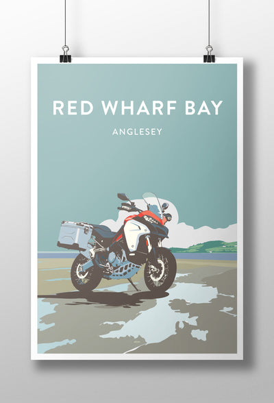 'Red Wharf Bay' Multistrada Overland print