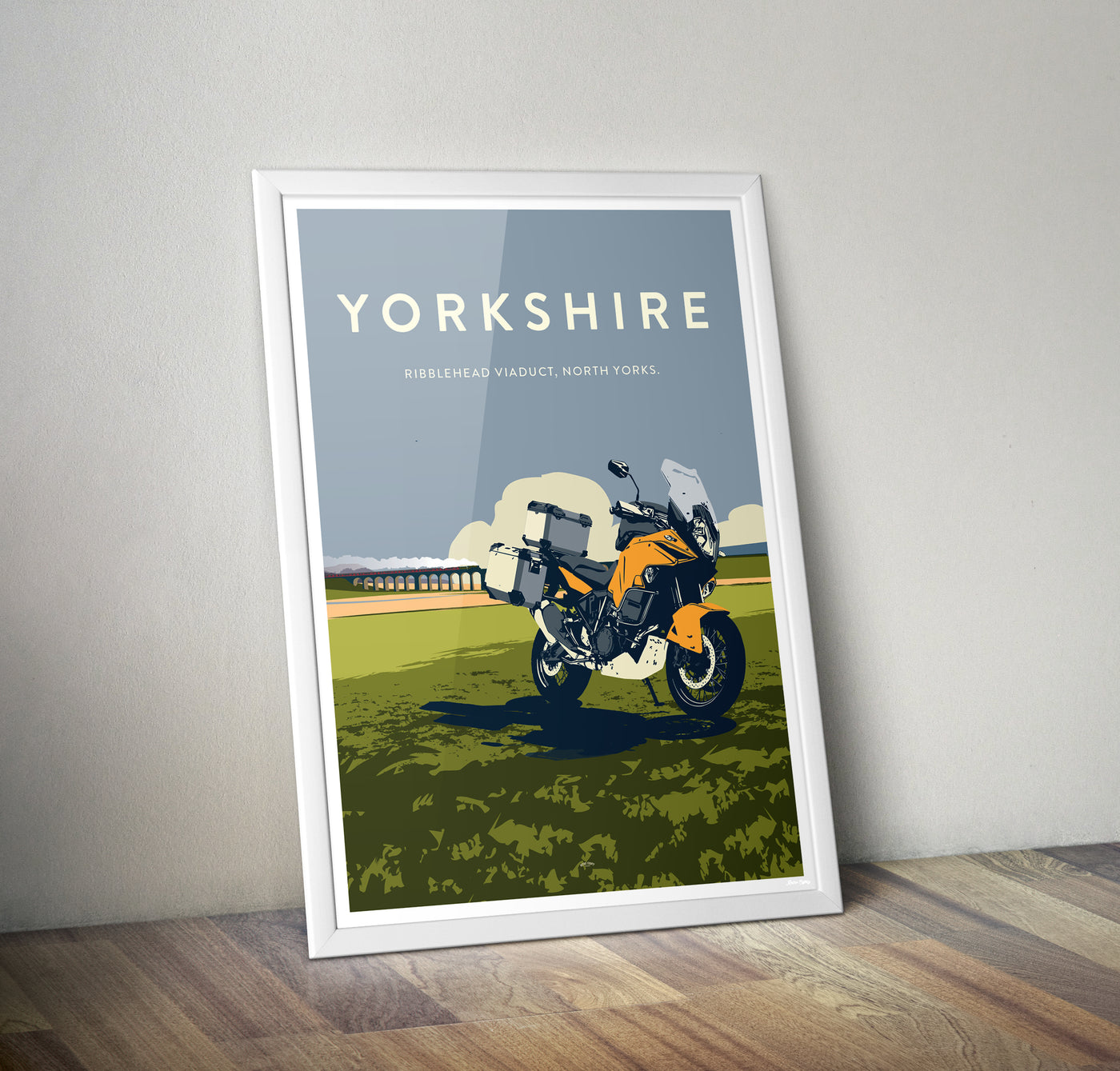 Adventure Motorcycle 'Yorkshire' print