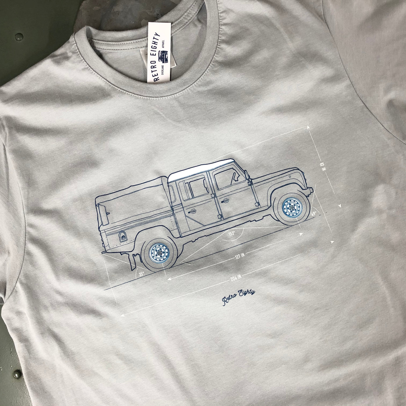 'Crew Cab'  t-shirt - B&C Light Grey