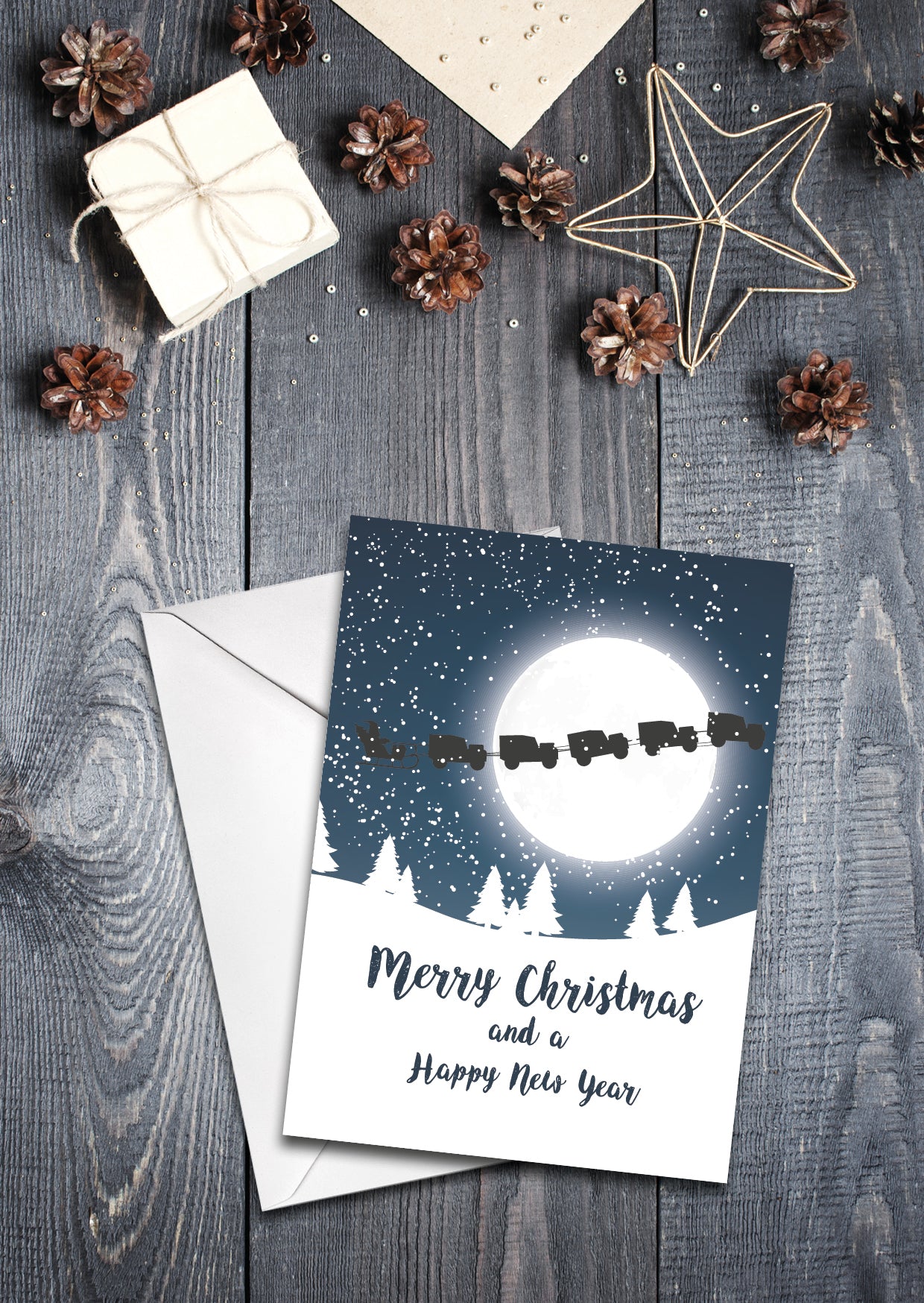 'Series Santa Sleigh' - Christmas cards