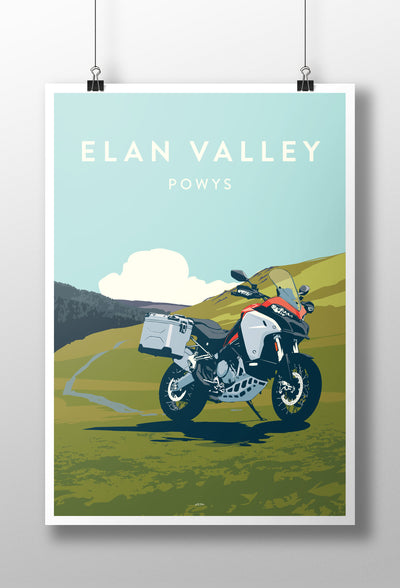 'Elan Valley' Multistrada Overland print