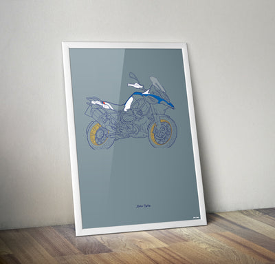 Adventure Motorcycle print