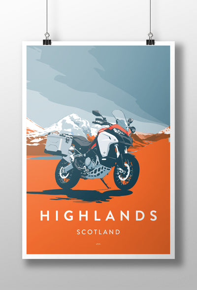 'Highlands' Ducati Multistrada Overland print