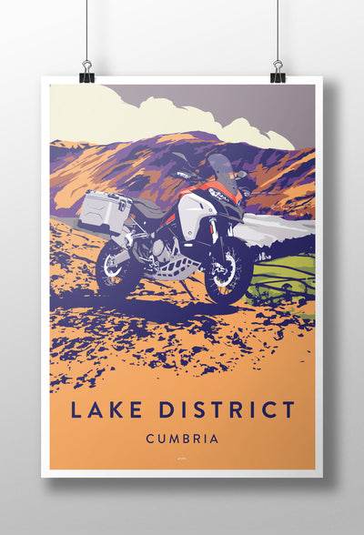 'Lake District' Ducati Multistrada Overland print