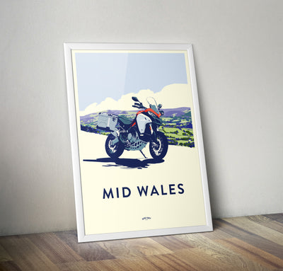 'Mid Wales' Ducati Multistrada Overland print
