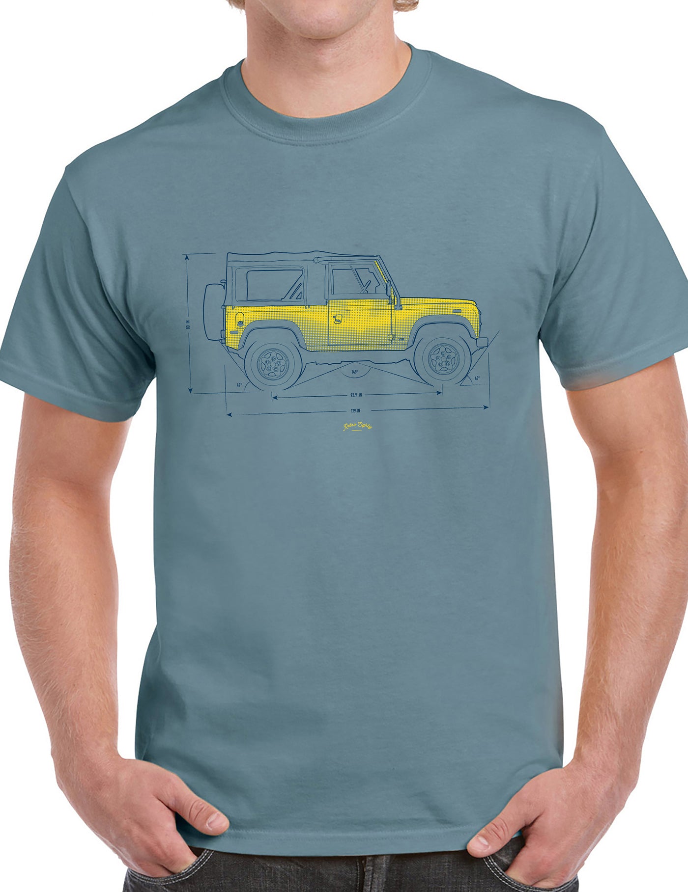 NAS90 Blueprint land rover t-shirt