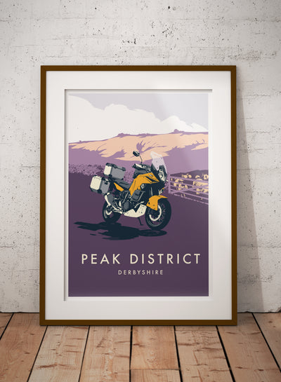 Adventure Motorcycle 'Peak District' print