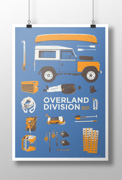 Overland Division Land Rover series poster print