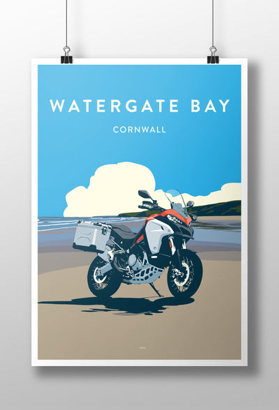 'Watergate Bay' Ducati Multistrada Overland print