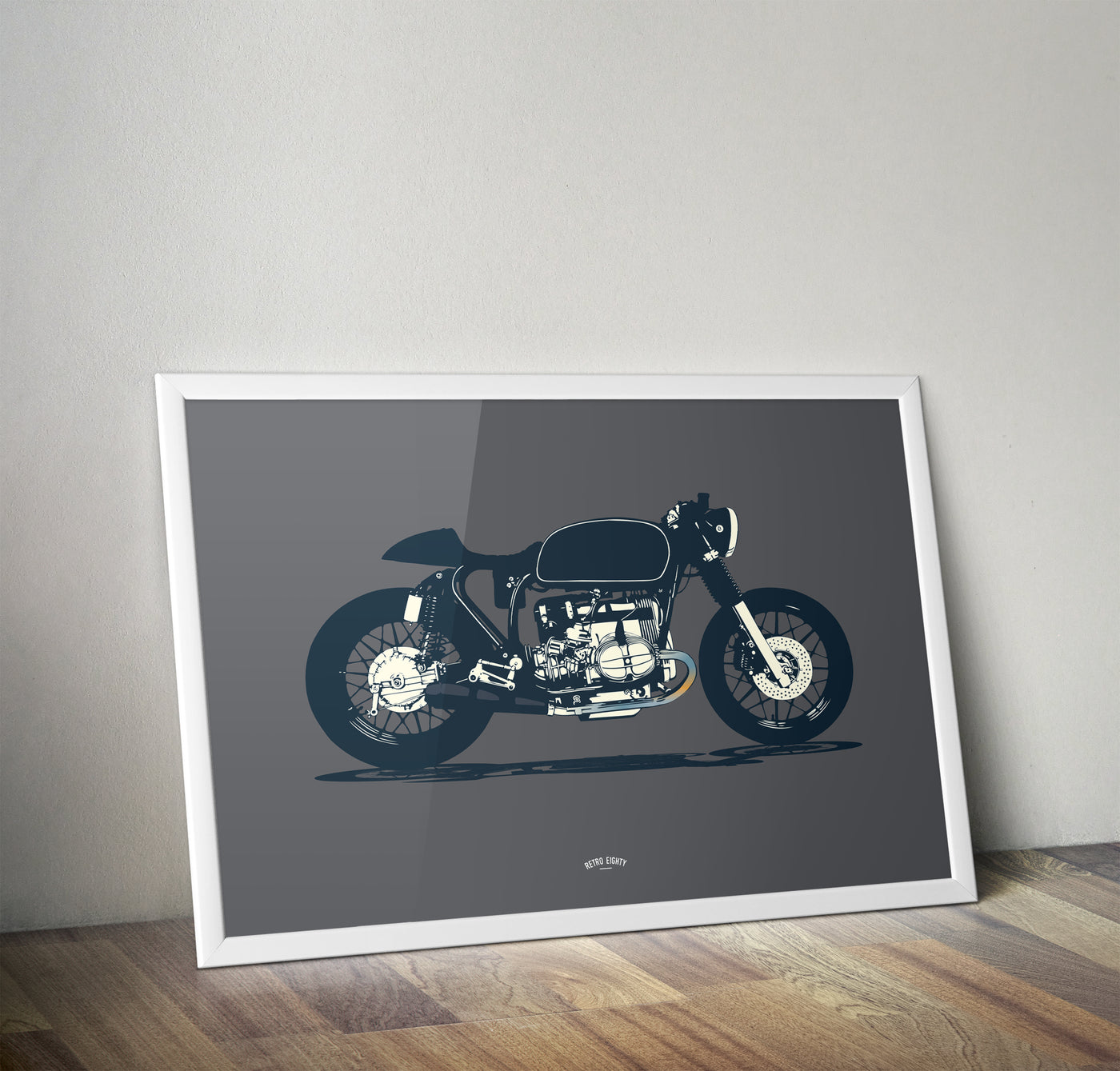 R80 'Airhead' Cafe Racer Motorcycle print