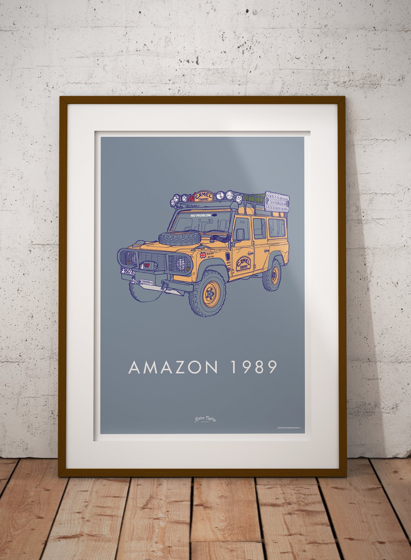 Amazon 1989 Camel Trophy Land Rover poster print