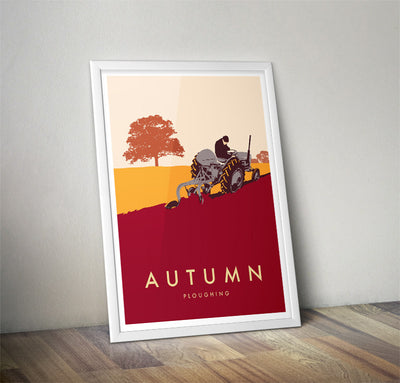 Ferguson TE20 'Autumn' ploughing print
