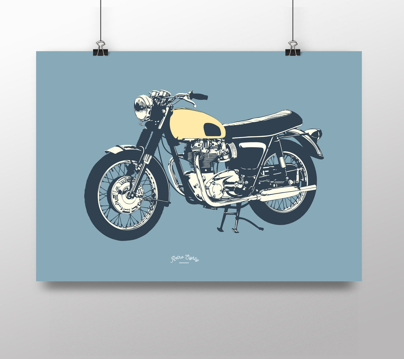 Classic British Motorcycle 'Cafe Racer' print