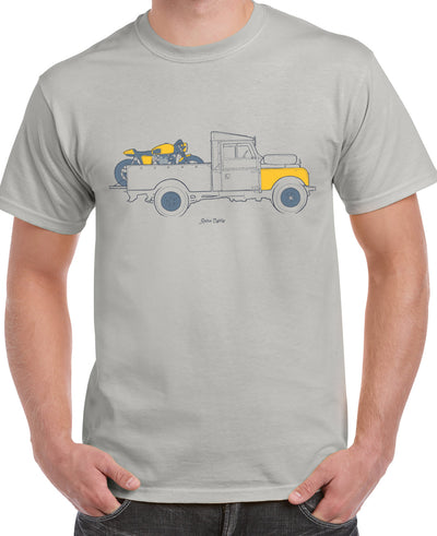 cafe racer series land rover t-shirt