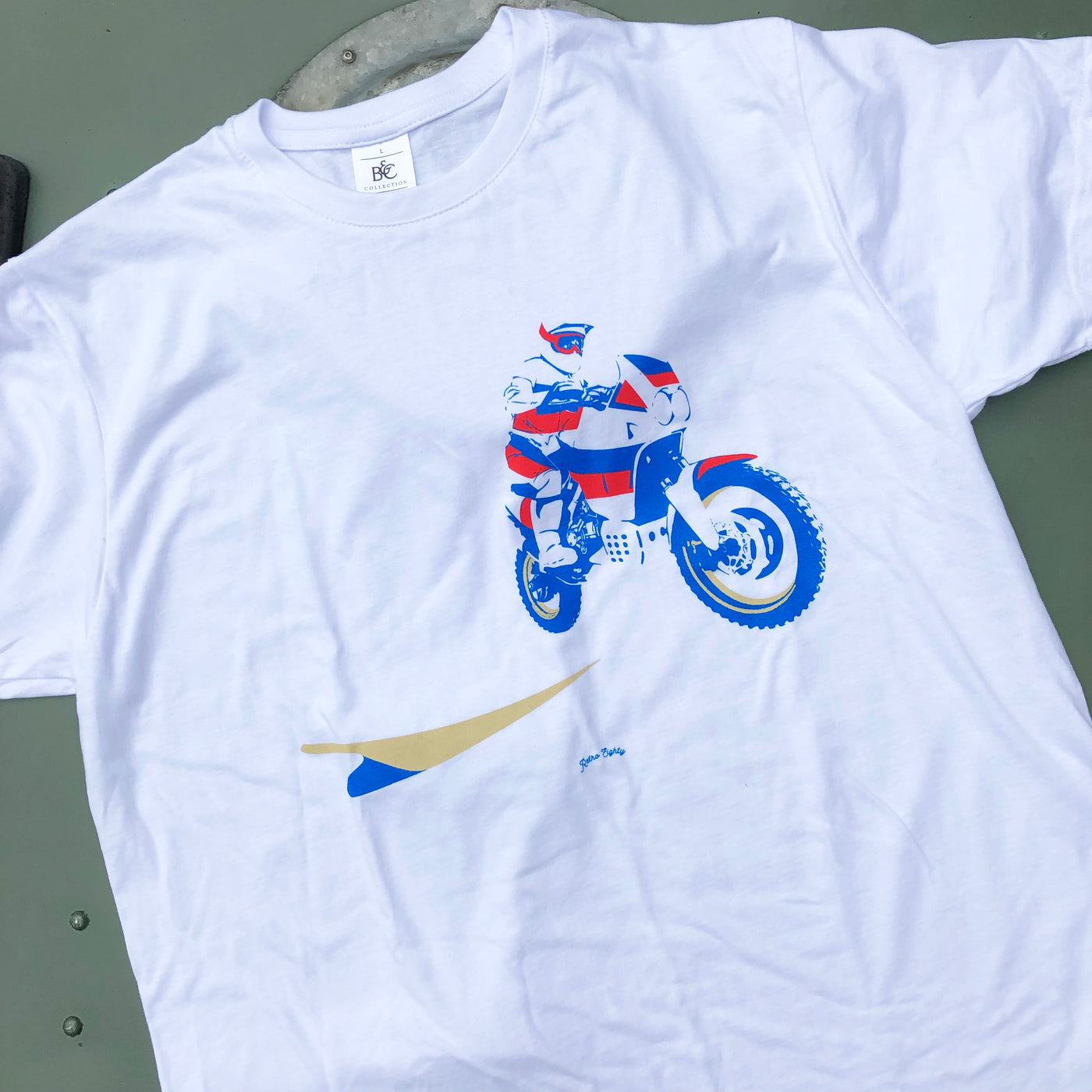 'Dakar Bike'  t-shirt - B&C white