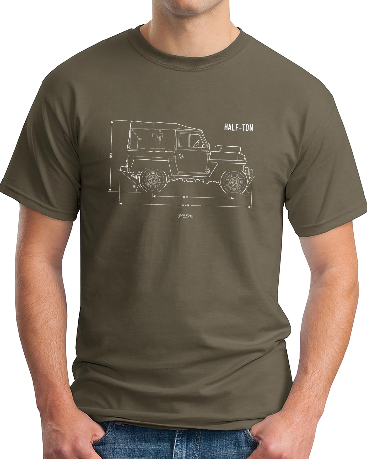 half ton land rover lightweight series t-shirt