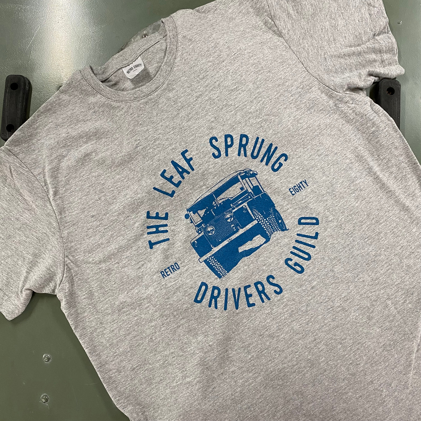 'Leaf Sprung Drivers Guild' - t-shirt - Unisex B&C Marl Sport Grey