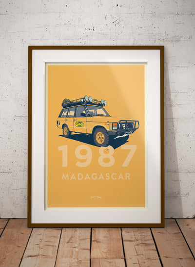 Madagascar camle trophy range rover print
