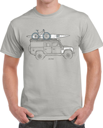 ready for adventure land rover defender 110 t-shirt