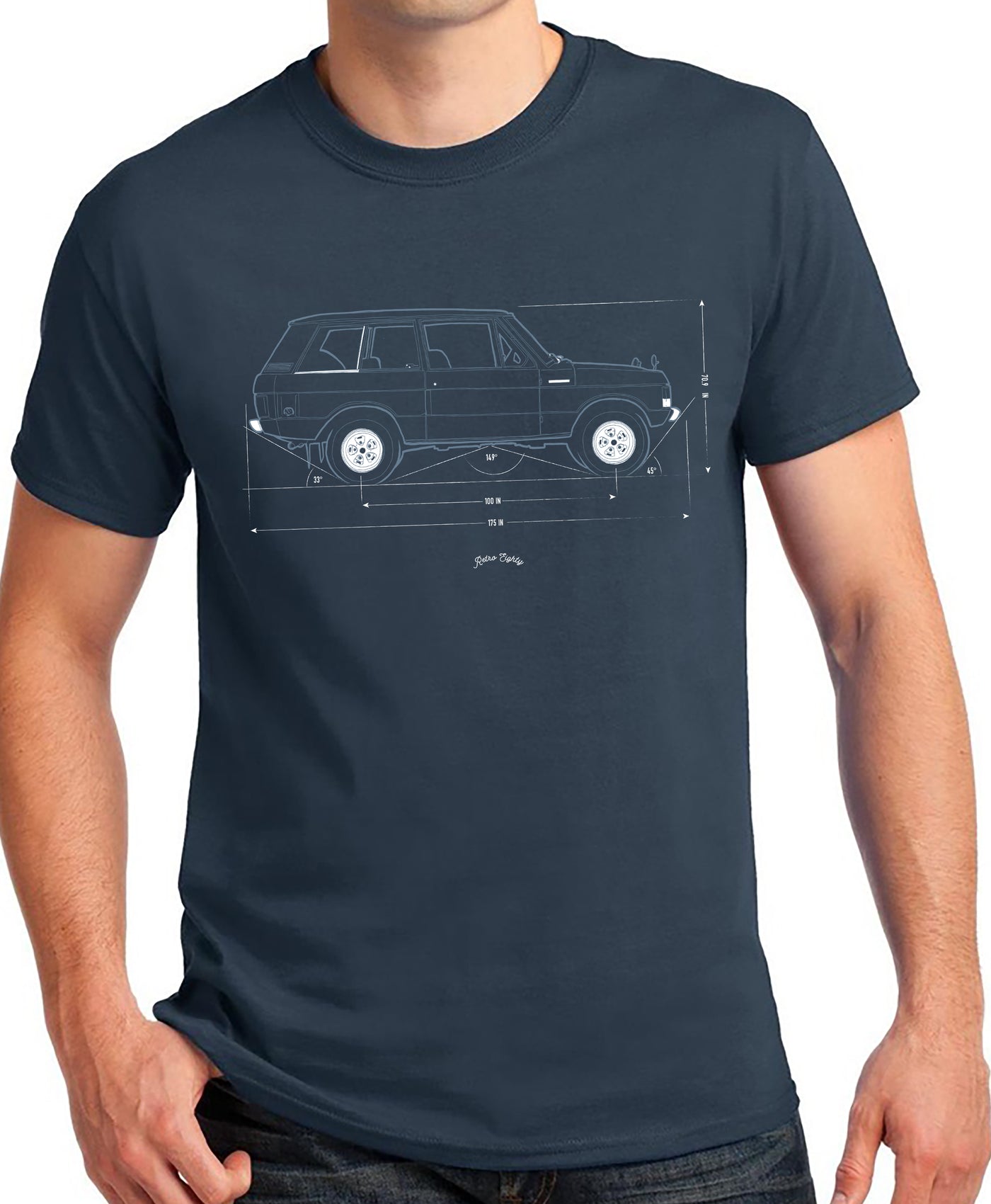 rnage rover blueprint t-shirt