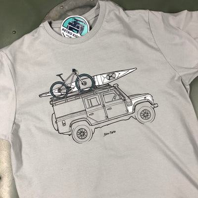 'Ready for Adventure'- t-shirt - B&C Light Grey