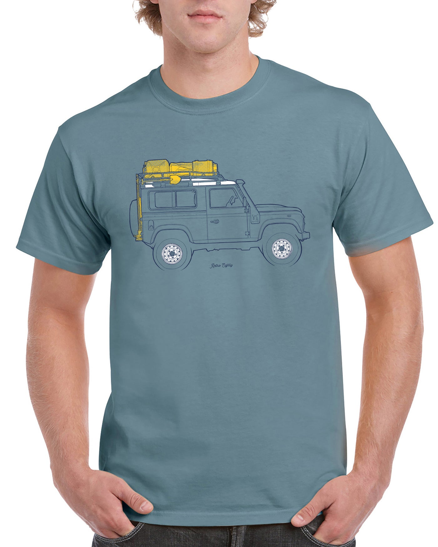ready to go defender land rover t-shirt