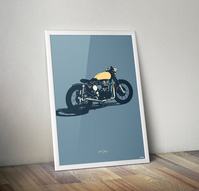 Retro Style Motorcycle 'Bobber' print