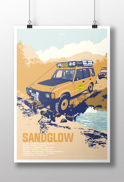 'Sandglow Disco' Camel Trophy print