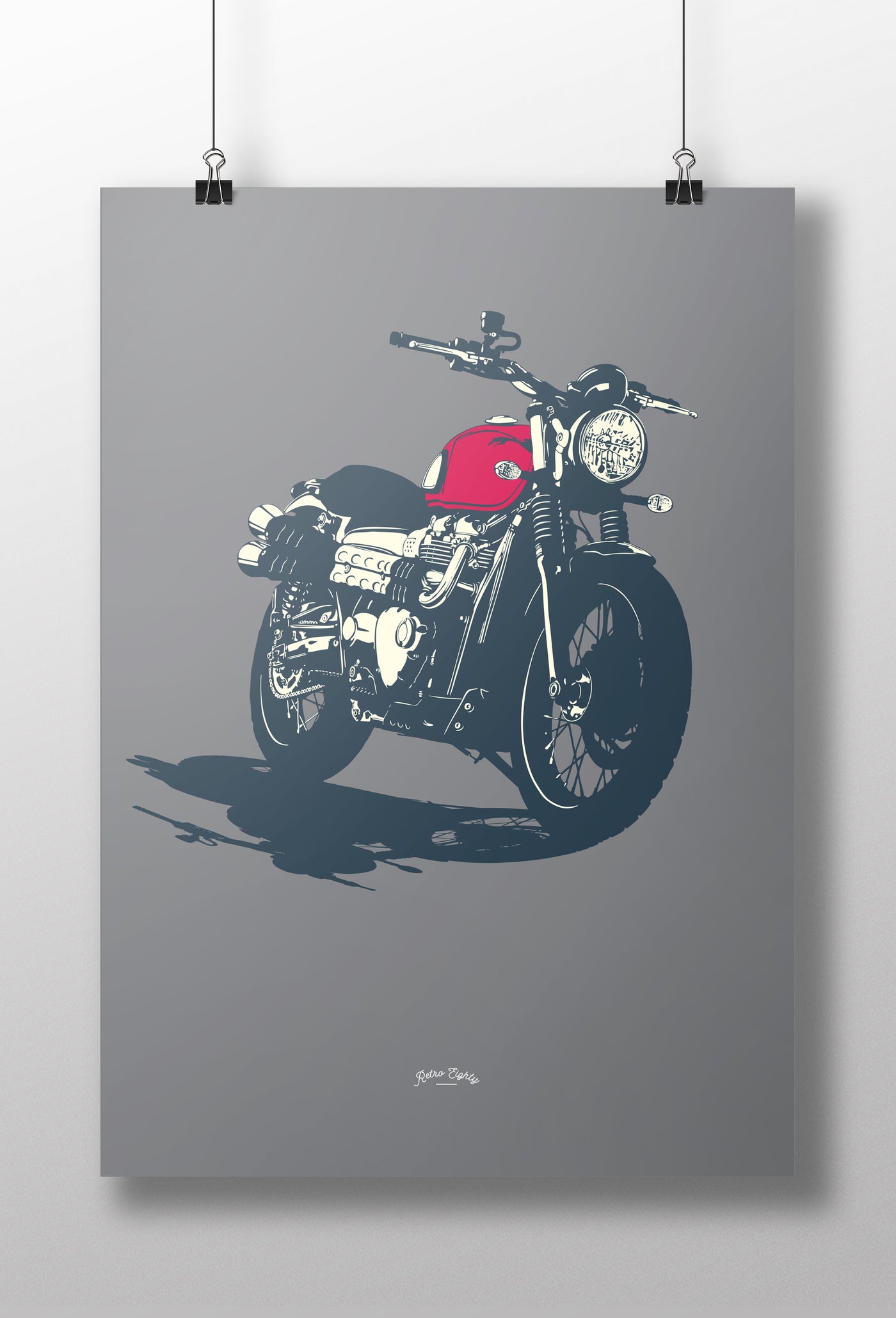 Modern British Motorcycle 'Scrambler' print