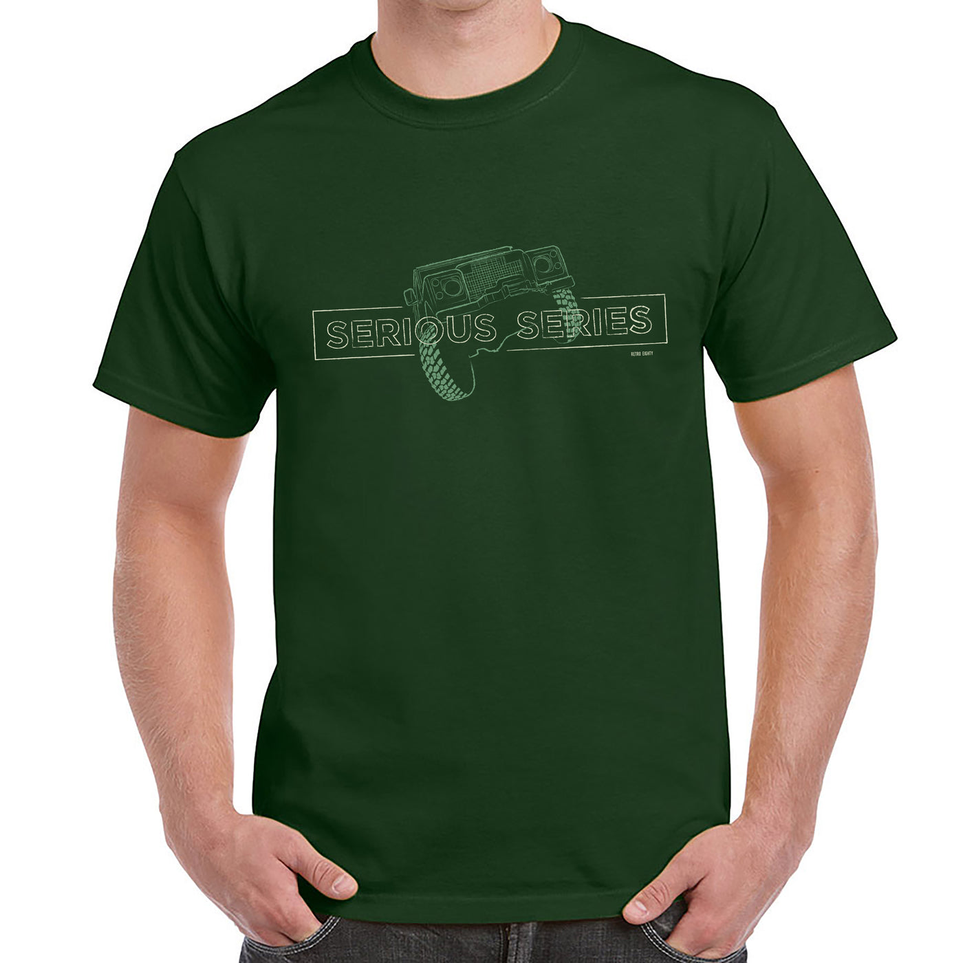 'Serious Series' t-shirt - Gildan  Forest Green
