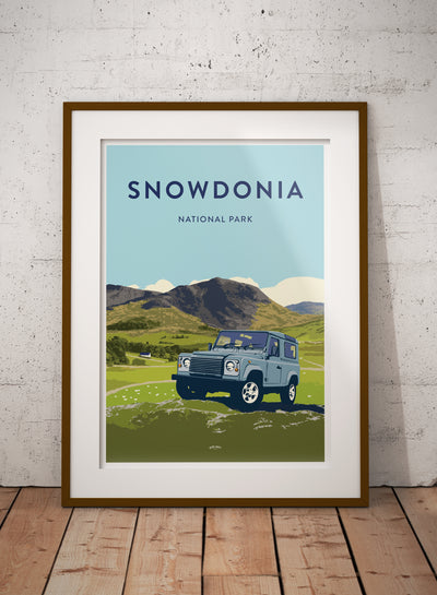 Snowdonia Land Rover Defender 90 print