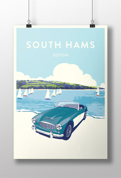 'South Hams, Devon' Big Healey Prints