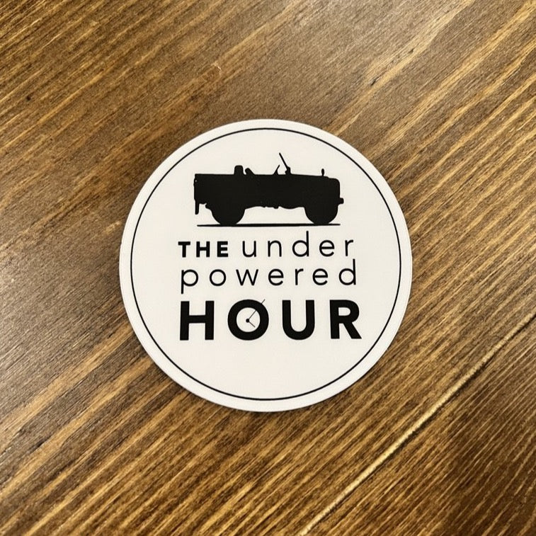 The Underpowered Hour Logo Sticker
