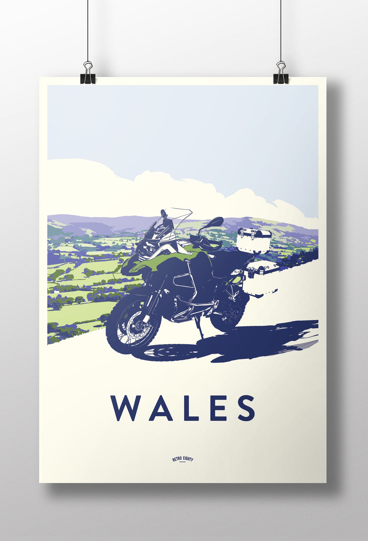 'Wales' Adventure Bike print