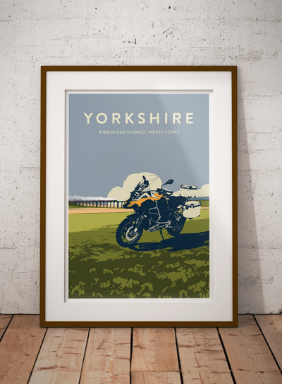 BMW Yorkshire  travel poster print