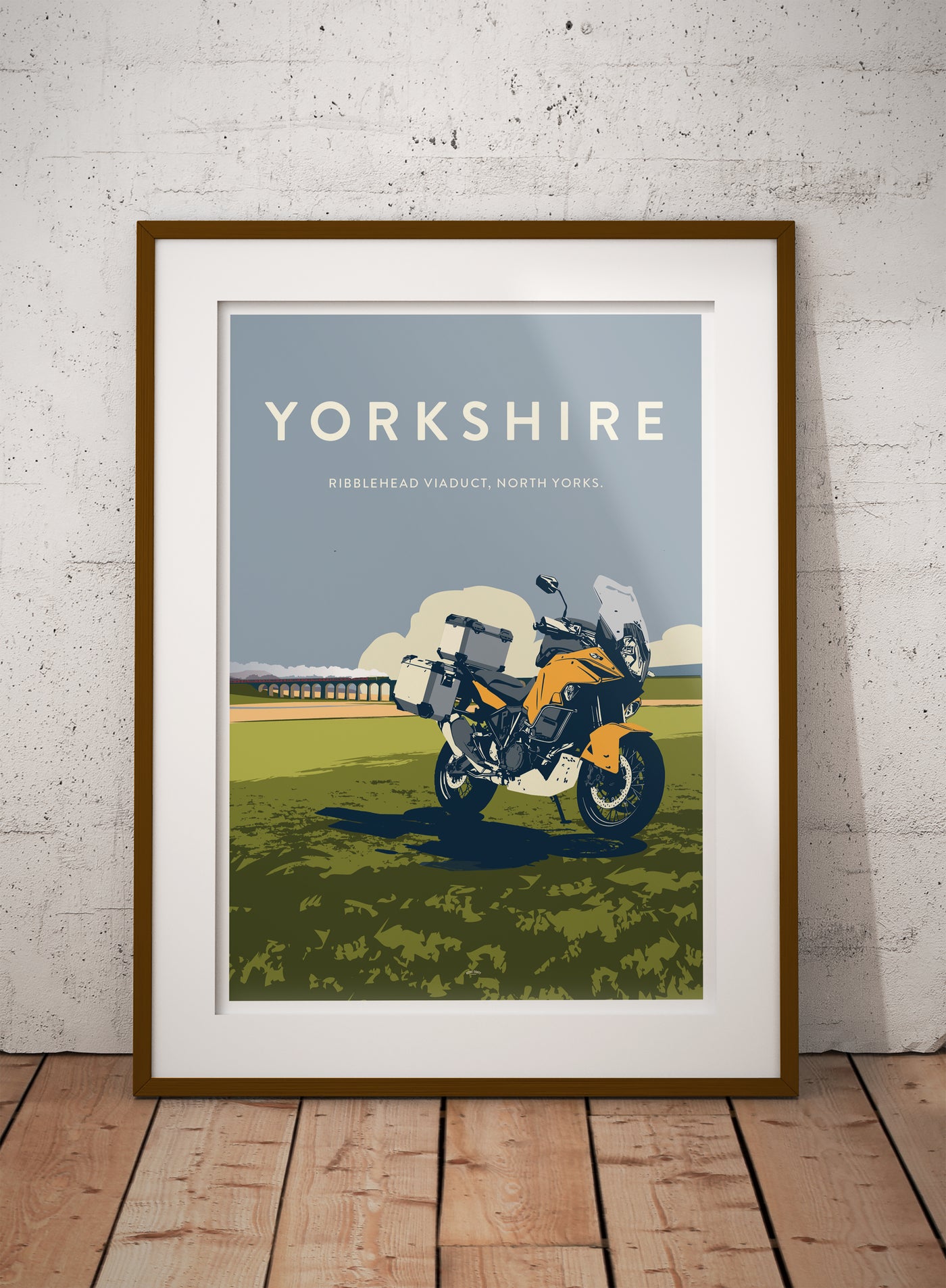KTM Yorkshire travel poster print