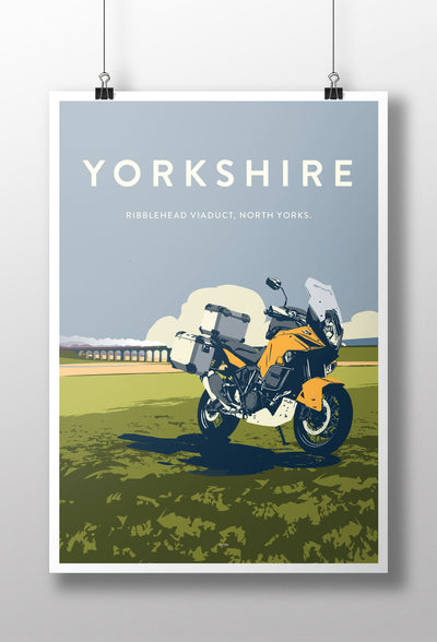 Adventure Motorcycle 'Yorkshire' print