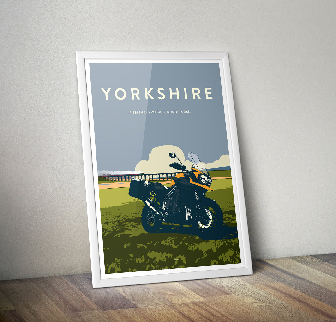 British Adventure Motorcycle 'Yorkshire' print